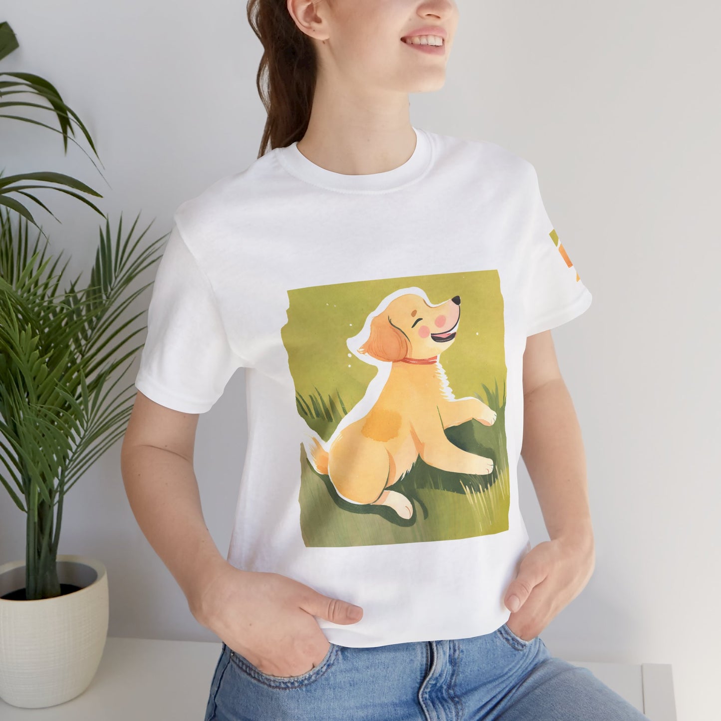 Joyful Golden Retriever Graphic Tee - Perfect for Dog Lovers