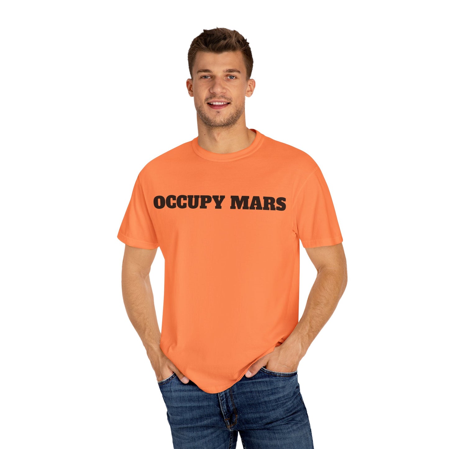 Unisex Garment-Dyed T-shirt- Occupy Mars Tshirt