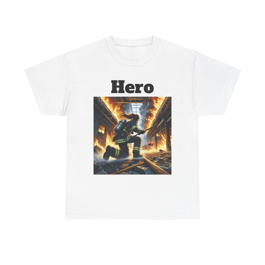 Unisex Heavy Cotton Tee - Hero Firefighter