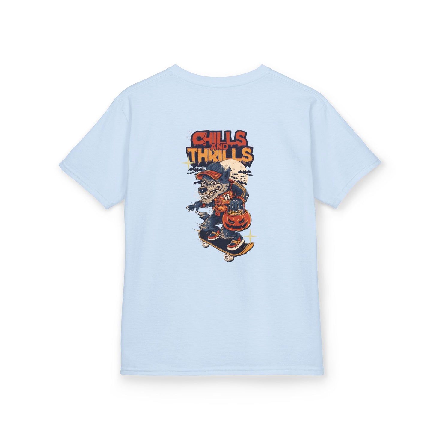 Kids Halloween Graphic Tee - Chills and Thrills Design