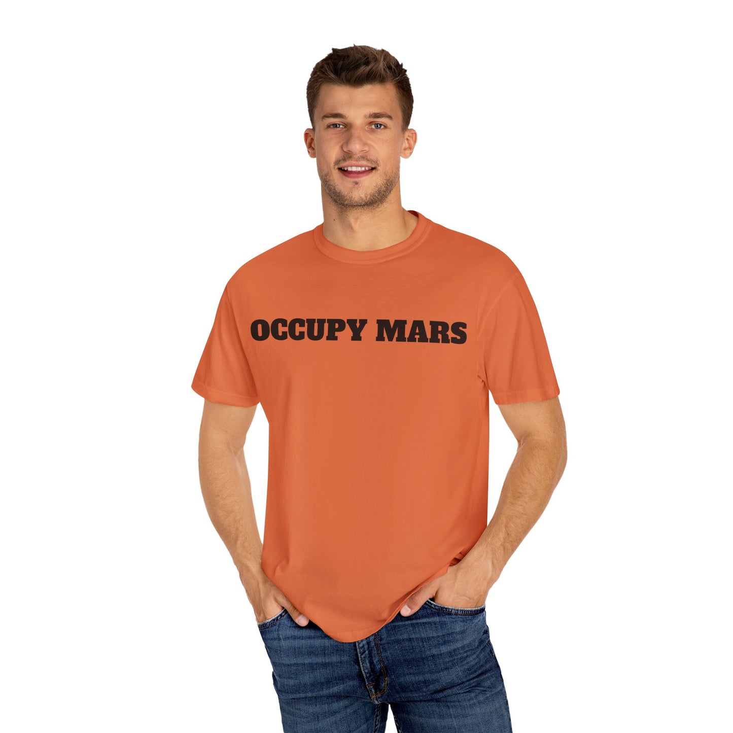 Unisex Garment-Dyed T-shirt- Occupy Mars Tshirt