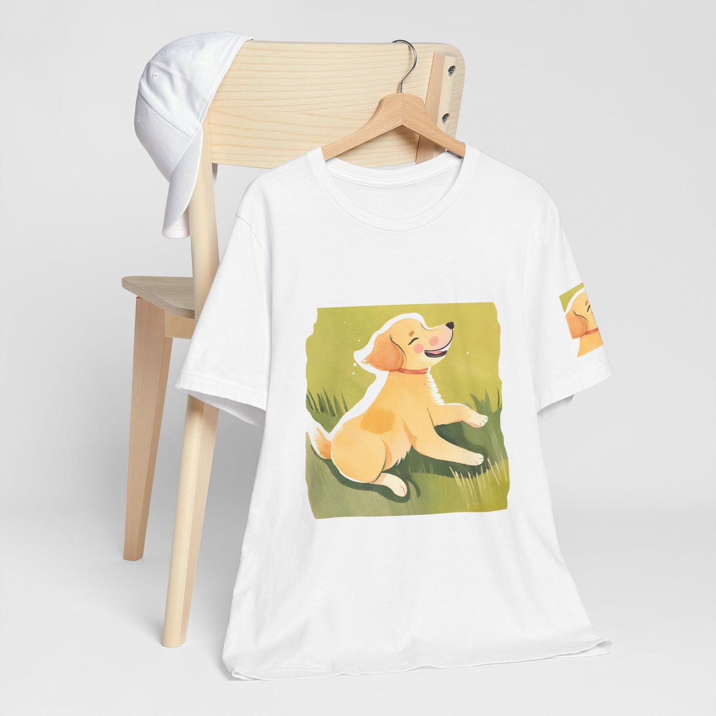 Joyful Golden Retriever Graphic Tee - Perfect for Dog Lovers