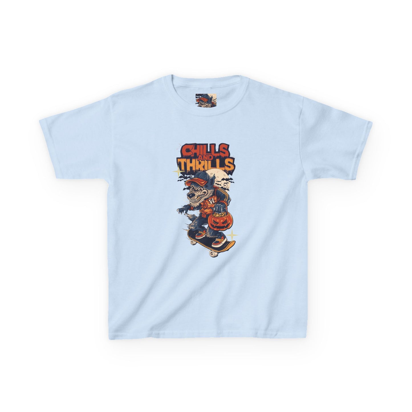 Kids Halloween Graphic Tee - Chills and Thrills Design