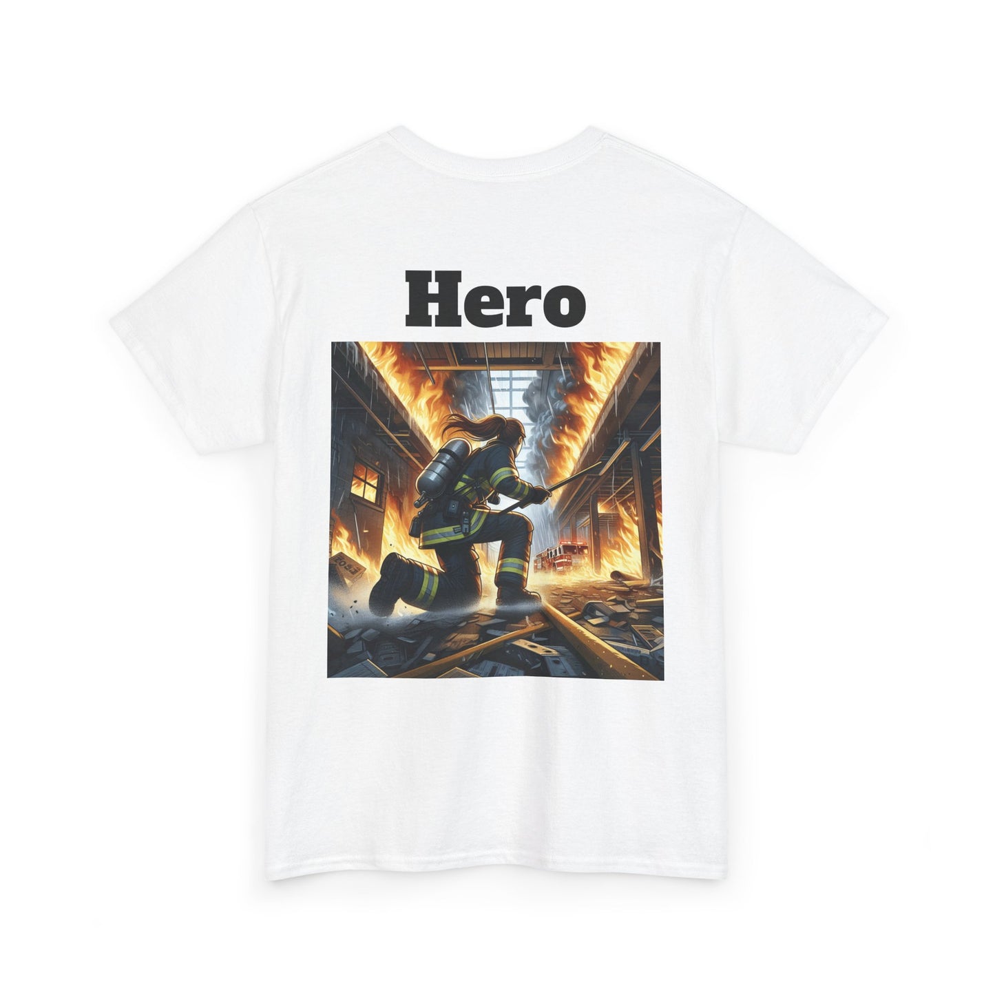 Unisex Heavy Cotton Tee - Hero Firefighter