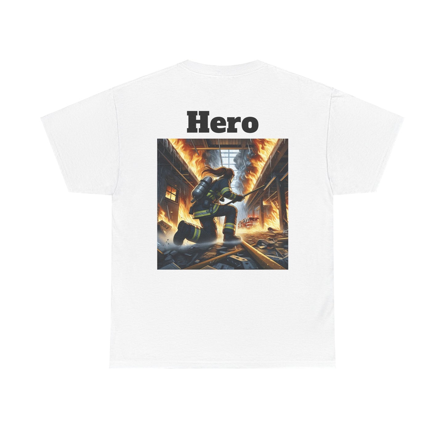 Unisex Heavy Cotton Tee - Hero Firefighter